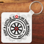 Gewoon een klein radertje in het wiel sleutelhanger (Achterkant)