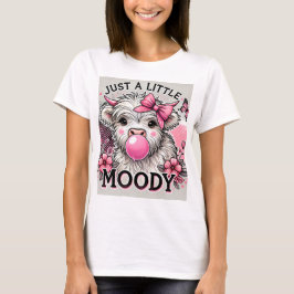 Gewoon Een Klein Sommige Hoogland Koe Roze Strik T-shirt