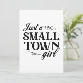 Gewoon een klein stadje meisje bedankkaart (Staand voorkant)