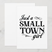 Gewoon een klein stadje meisje bedankkaart (Voorkant / Achterkant)