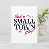 Gewoon een klein stadje meisje bedankkaart (Staand voorkant)