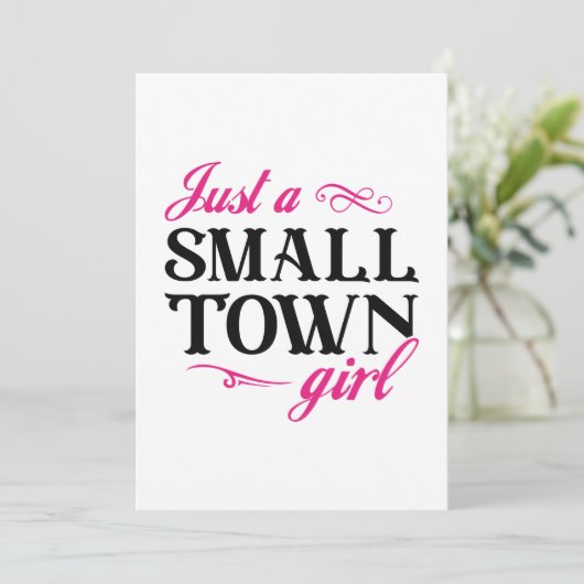 Gewoon een klein stadje meisje bedankkaart (Staand voorkant)