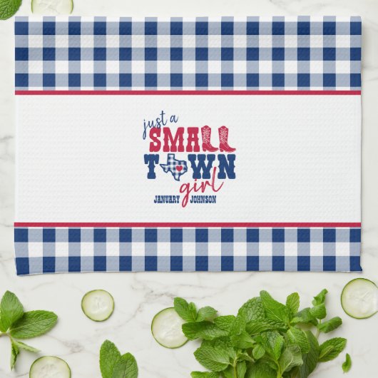 Gewoon een klein stadje - Texas Theedoek (Gevouwen)