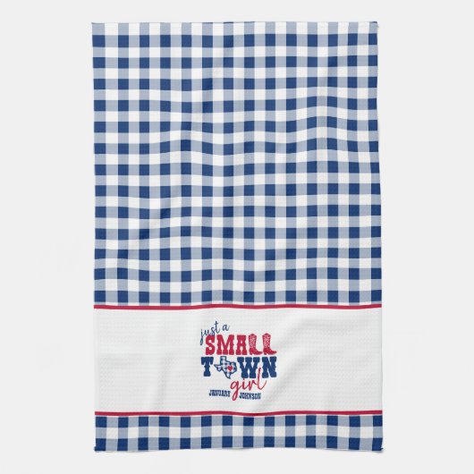 Gewoon een klein stadje - Texas Theedoek (Verticaal)
