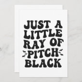 Gewoon een klein straaltje pitch zwart grappig gro kaart (Voorkant / Achterkant)