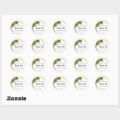 Gewoon een klein SweetTreat Tropical Palm Wedding Ronde Sticker (Vel)