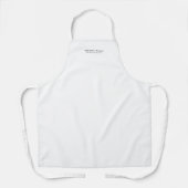 gewoon een klein wit schort met naam (Voorkant)