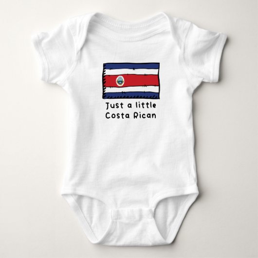 Gewoon een kleine Costa Ricaanse grappige Cute Cos Romper (Voorkant)
