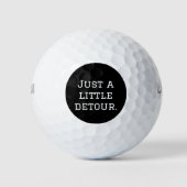 Gewoon een kleine omweg, grappig, cool, minimalist golfballen (Voorkant)