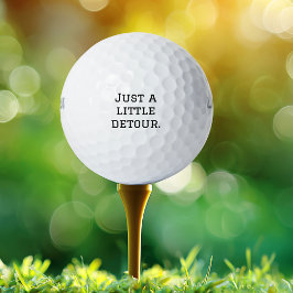 Gewoon een kleine omweg, grappig, cool, minimalist golfballen