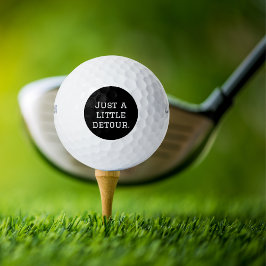 Gewoon een kleine omweg, grappig, cool, minimalist golfballen