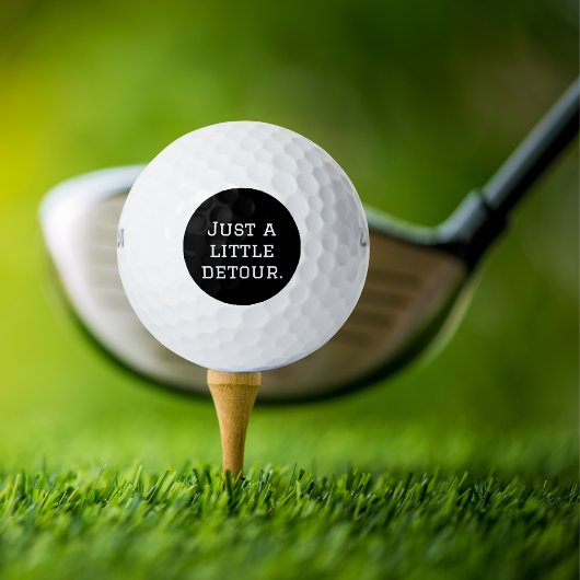 Gewoon een kleine omweg, grappig, cool, minimalist golfballen