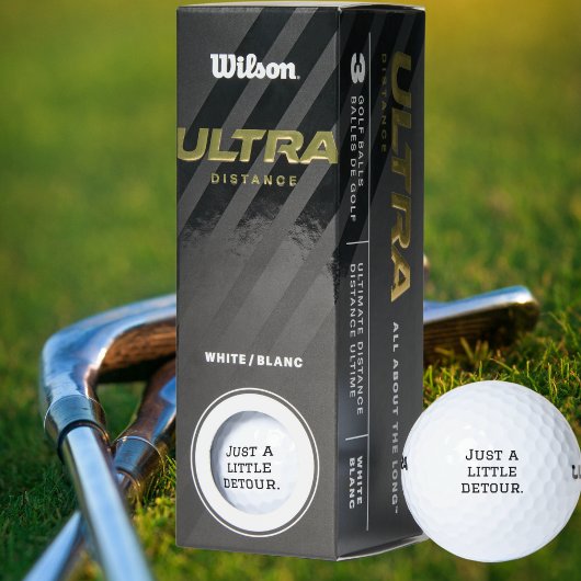 Gewoon een kleine omweg, grappig, cool, minimalist golfballen