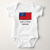Gewoon een kleine Samoan Funny Cute Samoa Flag Romper (Voorkant)