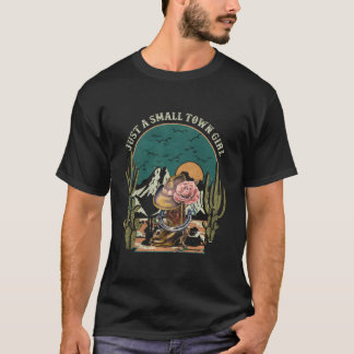 Gewoon een kleine stad meisje cowboy laarzen cactu t-shirt