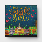 Gewoon een kleine stad meisje leuke kleurrijke geb fotoplaat (Voorkant)