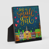 Gewoon een kleine stad meisje leuke kleurrijke geb fotoplaat (Voorkant)