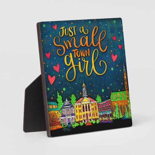 Gewoon een kleine stad meisje leuke kleurrijke geb fotoplaat (Voorkant)