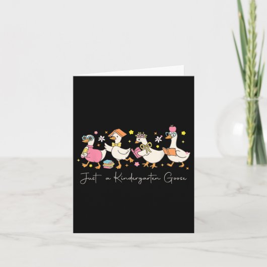 Gewoon een kleutergans terug naar school eerste da kaart (Voorkant)
