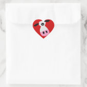Gewoon een Koe Hart Sticker (Tas)
