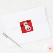 Gewoon een Koe Vierkante Sticker (Envelop)
