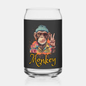 Gewoon een koele aap blikvorm glas (Achterkant)