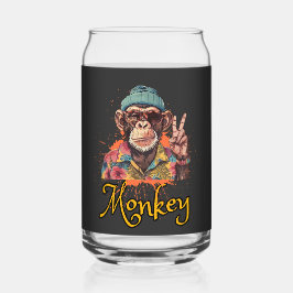 Gewoon een koele aap blikvorm glas