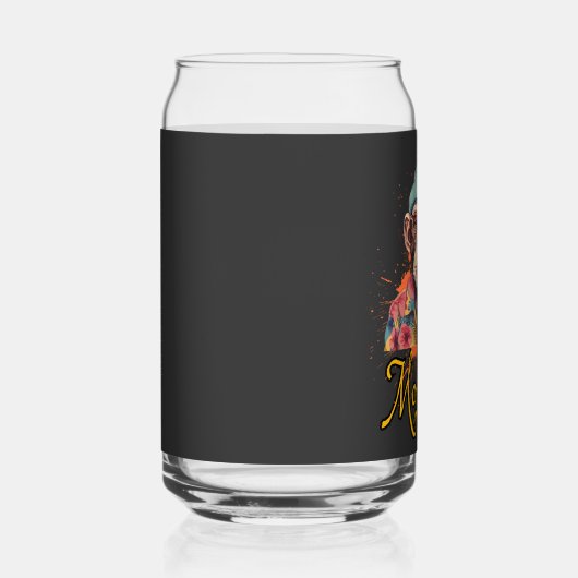 Gewoon een koele aap blikvorm glas (Links)