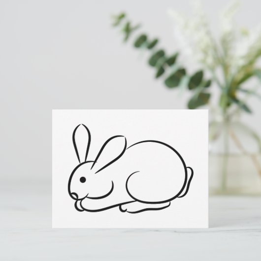Gewoon een konijn briefkaart (Staand voorkant)
