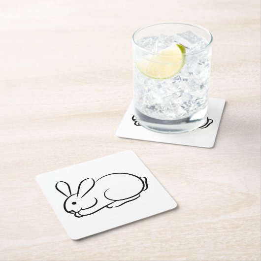 Gewoon een konijn kartonnen onderzetters (Insitu)