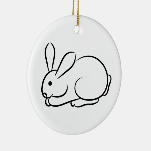 Gewoon een konijn keramisch ornament (Rechts)