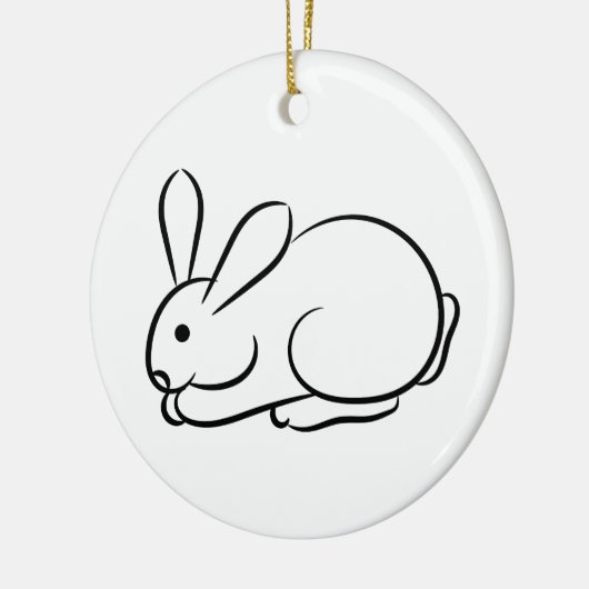 Gewoon een konijn keramisch ornament (Links)