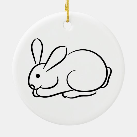 Gewoon een konijn keramisch ornament (Achterkant)