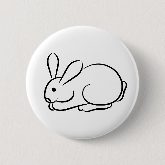 Gewoon een konijn ronde button 5,7 cm (Voorkant)