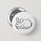 Gewoon een konijn ronde button 5,7 cm (Voorkant /achterkant)