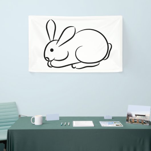 Gewoon een konijn spandoek (Beurs)