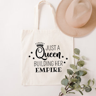 Gewoon een koningin die haar Empire Black Quote bo Tote Bag