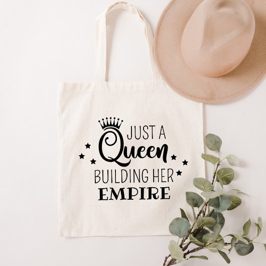 Gewoon een koningin die haar Empire Black Quote bo Tote Bag