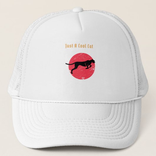 Gewoon een kool kat - panter trucker pet (Voorkant)