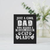 Gewoon een koude vader die een Geweldige kat opraa Bedankkaart (Staand voorkant)