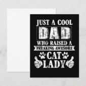 Gewoon een koude vader die een Geweldige kat opraa Bedankkaart (Voorkant / Achterkant)