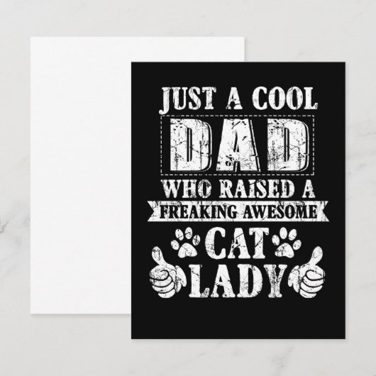 Gewoon een koude vader die een Geweldige kat opraa Bedankkaart (Voorkant / Achterkant)