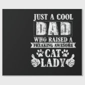 Gewoon een koude vader die een Geweldige kat opraa Cadeaupapier (Vlak)