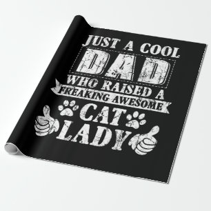 Gewoon een koude vader die een Geweldige kat opraa Cadeaupapier