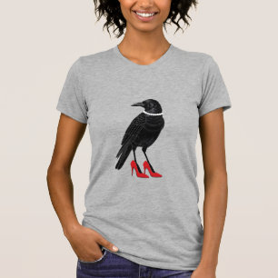 GEWOON EEN KRAAI MET RODE SCHOENEN T-SHIRT