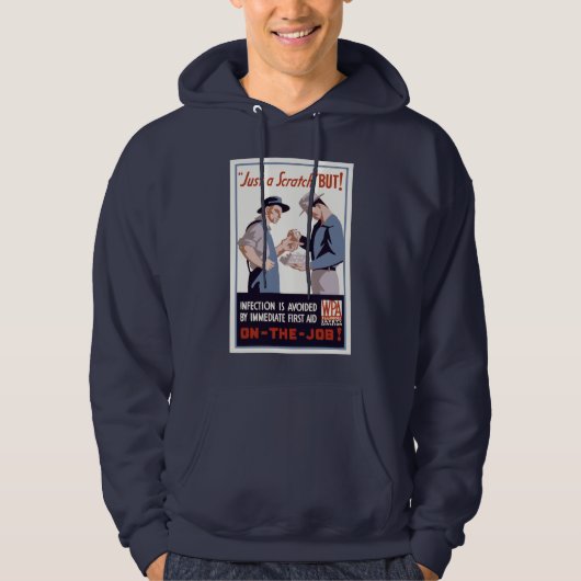 "Gewoon een kras" EHBO-poster Hoodie (Voorkant)