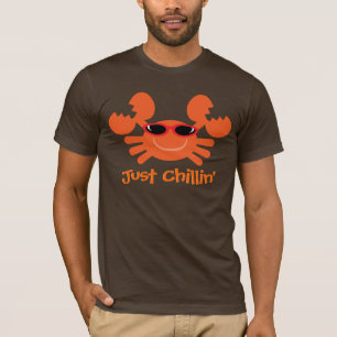 Gewoon een kroonkrab met een zonnebril t-shirt