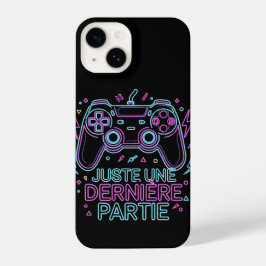 Gewoon Eén Laatste Potje - Retro Neon zwarte gamer iPhone 14 Hoesje