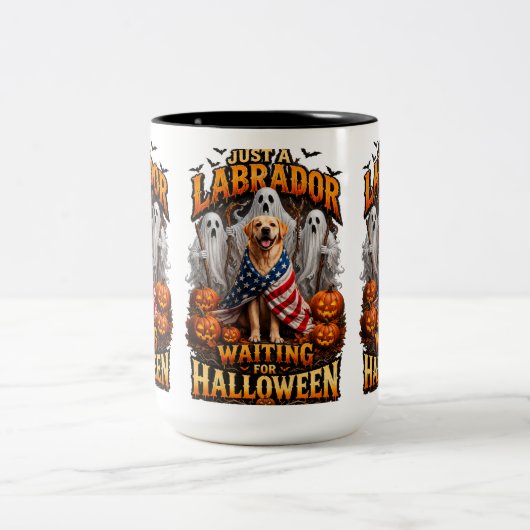 Gewoon een Labrador die op Halloween wacht mok (Center)