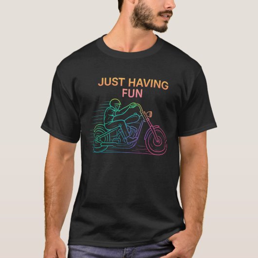 Gewoon een leuke motorrijder t-shirt (Voorkant)